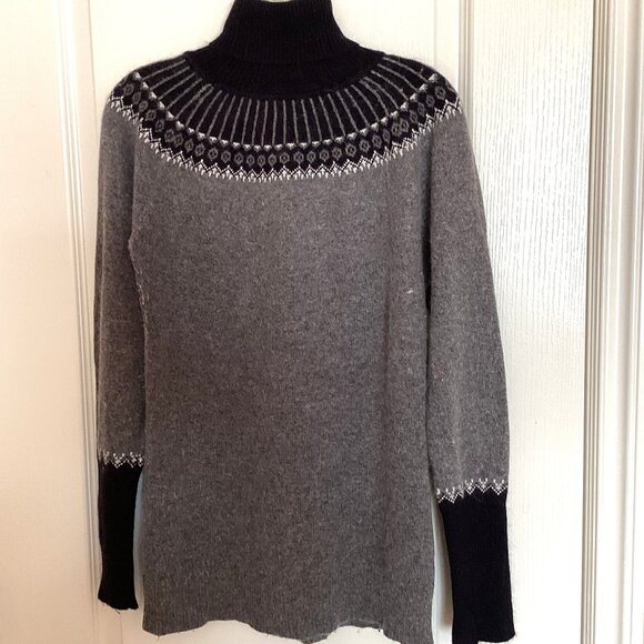 Jacob Connexion Women's Long Turtleneck Sweater Rabbit Hair Blend Soft Size GL - Picture 4 of 8